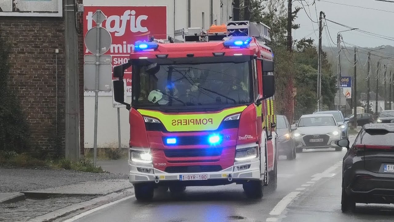 Intervention (Nouveau) SCANIA Autopompe Pompiers Fosses-La-Ville zone Val de Sambre