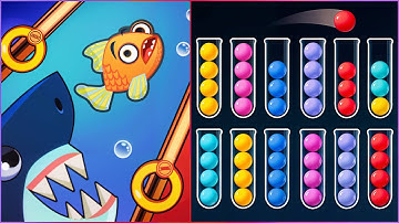 Save the Fish VS Ball Sort Puzzle - All Levels Speed Gameplay #1