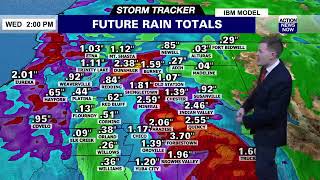 Storm Tracker Forecast: Wet, cold & windy Tuesday-Wednesday