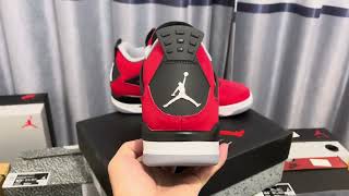 Air Jordan 4s toro red new pair from Lingkicks