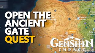 Open the ancient gate Genshin Impact
