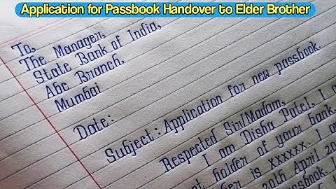 Application to Bank Manager for New Passbook | Request Letter to Bank Manager | BMB Education