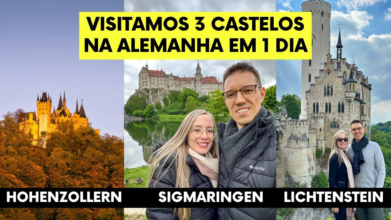 Visitamos 3 castelos na ALEMANHA em 1 dia: HOHENZOLLERN, SIGMARINGEN e LICHTENSTEIN.