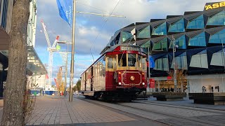 W8 Tram heading towards Cathedral Square