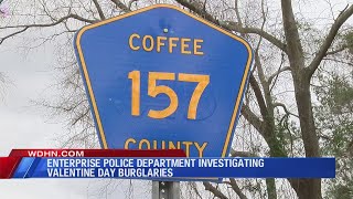 Enterprise Police investigating Valentine Day burglaries