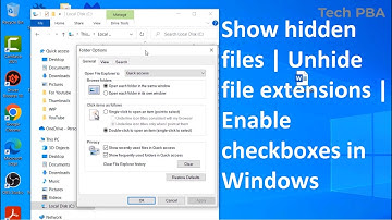 Show hidden files | Unhide file extensions | Enable checkboxes in Windows [Vista, 7, 8.1, 10, 11]