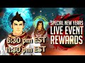 New years live event Exclusive rewards/Monthly promo