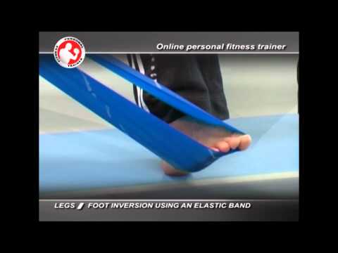 LEGS - FOOT INVERSION USING AN ELASTIC BAND