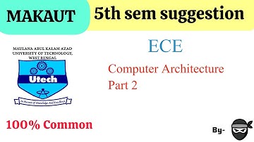 Computer Architecture part 2 ECE 5th sem suggestions #makaut
