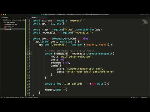 Difference with example between async await and callback