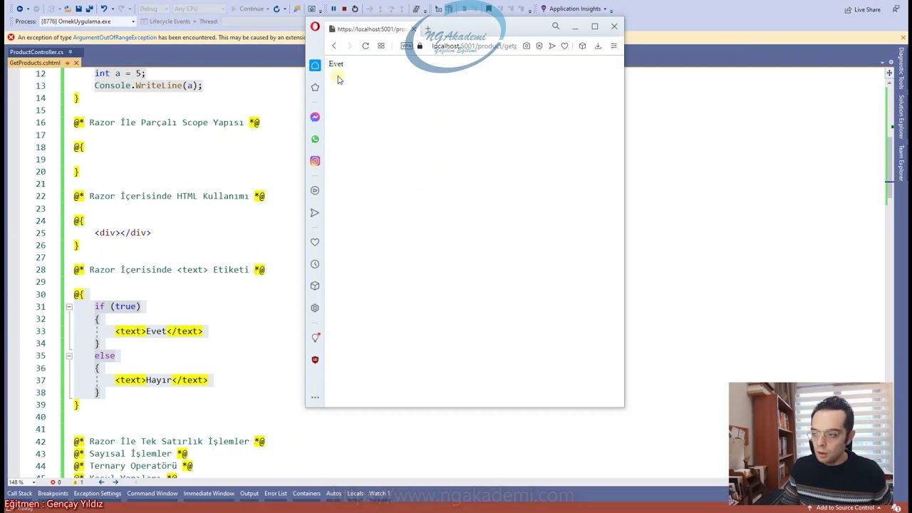 19) Asp.NET Core 5.0 - Razor Nedir? Kullanım Durumları Nelerdir?