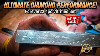 Forever23 vitrified diamond sharpening stone set in 1x6 inch for fixed angle knife sharpening 