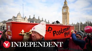 CWU hold protest rally outside Parliament as strikes over pay and conditions continue