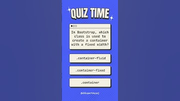 Quiz  - 3 for Focusing on Bootstrap, HTML, and CSS  #quiztime #jquery #js #uideveloper #shorts #yt