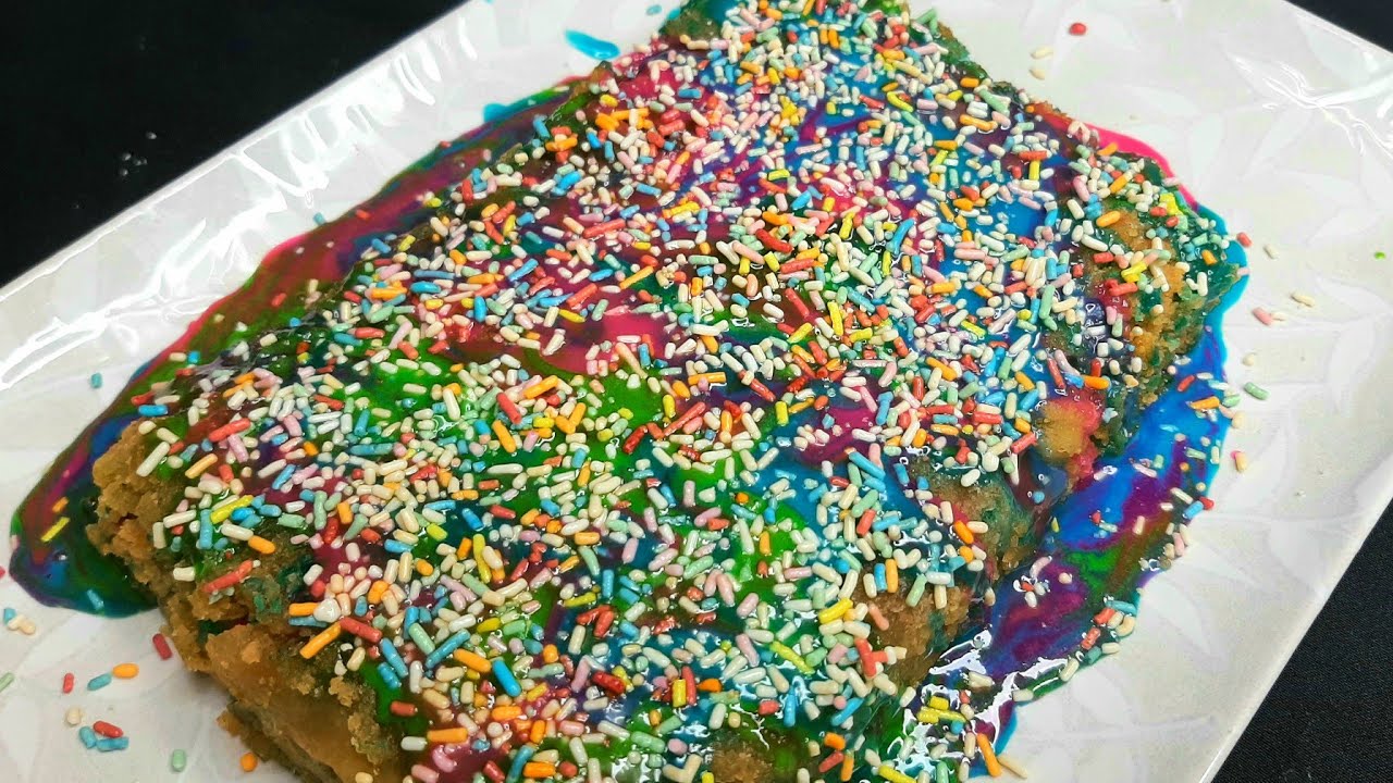 TARTA ARCOIRIS SIN HORNO Y SIN GLUTEN EN 5 MINUTOS