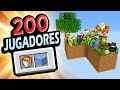 👉 Metí 200 Jugadores en Islas de SKY-BLOCK!!! Minecraft Reto