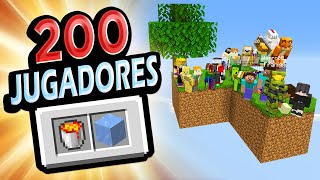 👉 Metí 200 Jugadores en Islas de SKY-BLOCK!!! Minecraft Reto