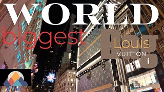 5th Ave Louis Vuitton Cafe NYC 👜New LV flagship Store 🎁World Biggest Bag in NY❄️ Holiday’s Shopping