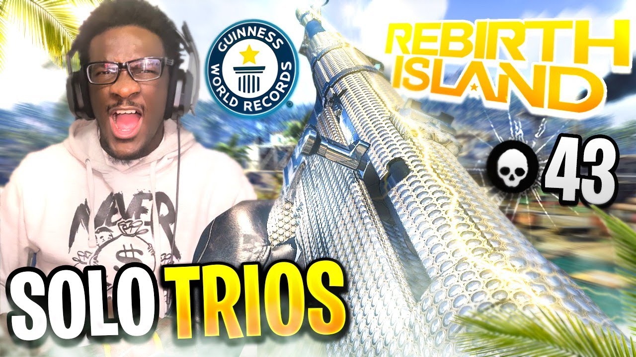 * SOLO TRIO* WORLD RECORD on REBIRTH ISLAND😲 (43 KILLS) w/ BEST MP40 ...