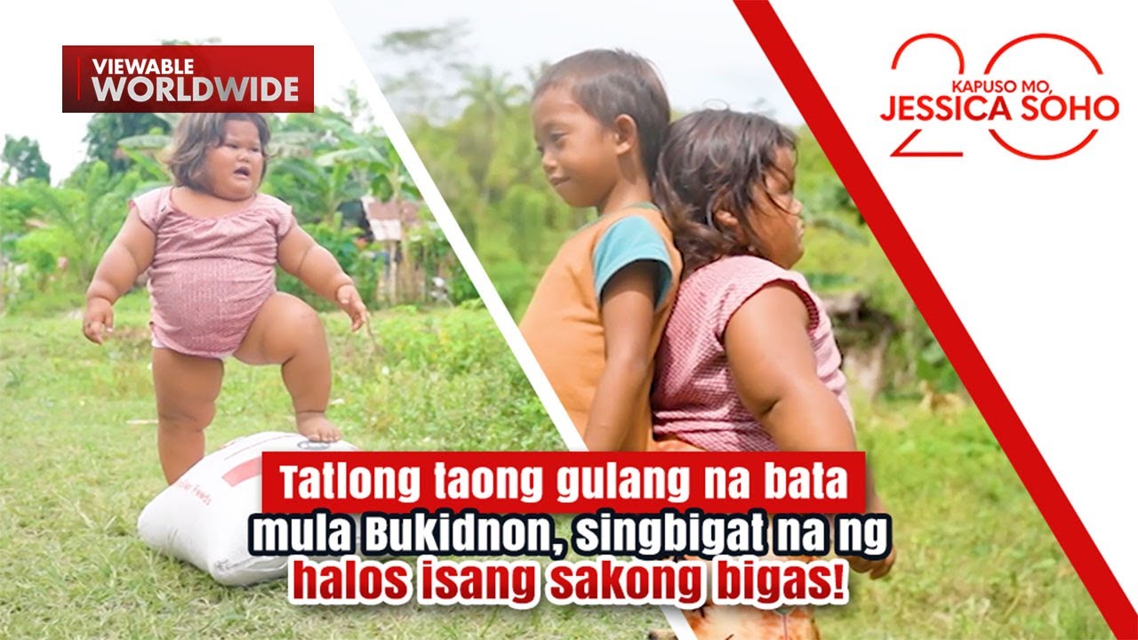 3-anyos na bata mula Bukidnon, singbigat na ng halos isang sakong bigas! | Kapuso Mo, Jessica Soho