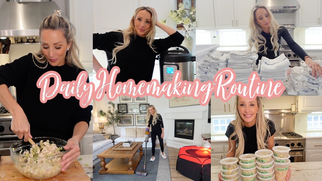 MOM OF 4 DAILY ROUTINE // HEALTHY GRAB AND GO MEAL PREP // KEEPING A CALM AND CLEAN HOME