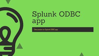 Splunkbase App : Discussion on Splunk ODBC driver app