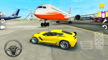 Corvette Car Driving In Airport - Extreme Car Driving Simulator #16 - Android Gameplay