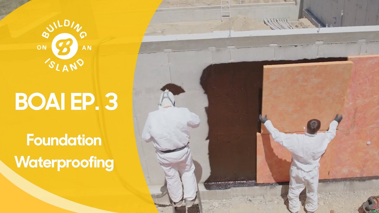 Simple waterproof insulation of foundation