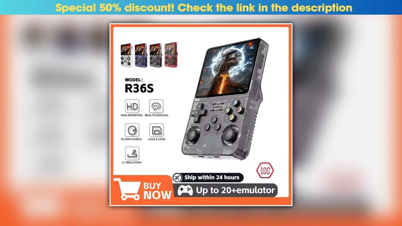 Open Source R36S Retro Handheld Video Game Console Linux System 35Inch IPS Screen Mini Portable