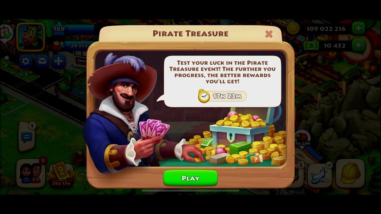 TOWNSHIP:  Pirate Treasure  Gameplay  !!!