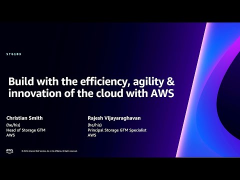AWS re:Invent 2023 - Build with the efficiency, agility & innovation of the cloud with AWS (STG103) Episode cover