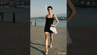 Supermodel AI Runway Walk by Lake Geneva | Cinematic Fashion Show 4K #aifashion #aimodel #runway