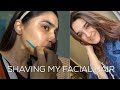 SHAVING MY FACE FOR GLOWING SKIN & GETTING RID OF ACNE