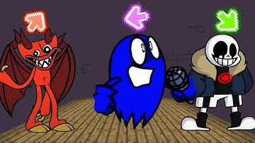 FNF Character Test  Gameplay VS Playground l VS SCARRY LARRY l VS INKY BLUE l VS SANS