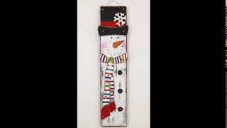 19061 Frosty Wooden Hanger With Leds