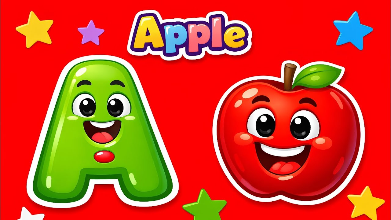 A to Z Alphabet Song 🍎 ABC Phonics for Kids | Learn Letters with Fun ...