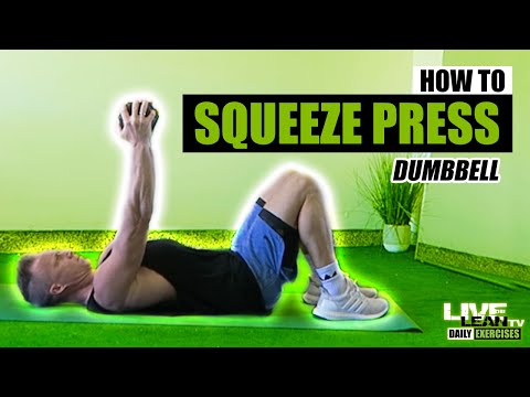 How To Do A SINGLE DUMBBELL FLOOR SQUEEZE PRESS | Exercise Demonstration Video and Guide