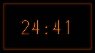 30 minute timer | Orange neon dark mode timer countdown
