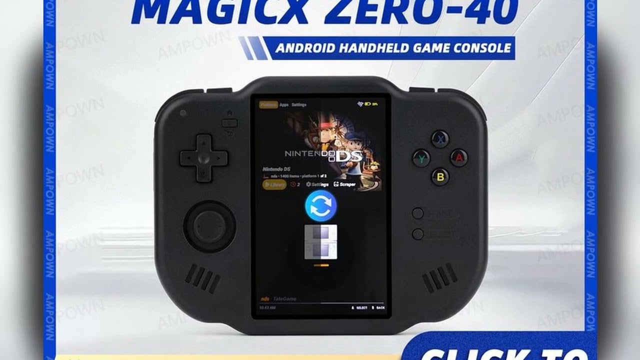 A must-have product! AMPOWN ZERO 40 Video Game Console 4'' IPS Multi-touch Screen Android System A