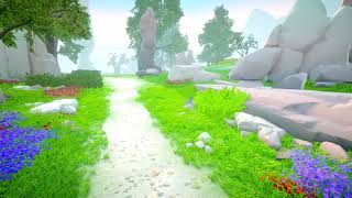 Lowpoly assets with procedural skybox shader Unity URP