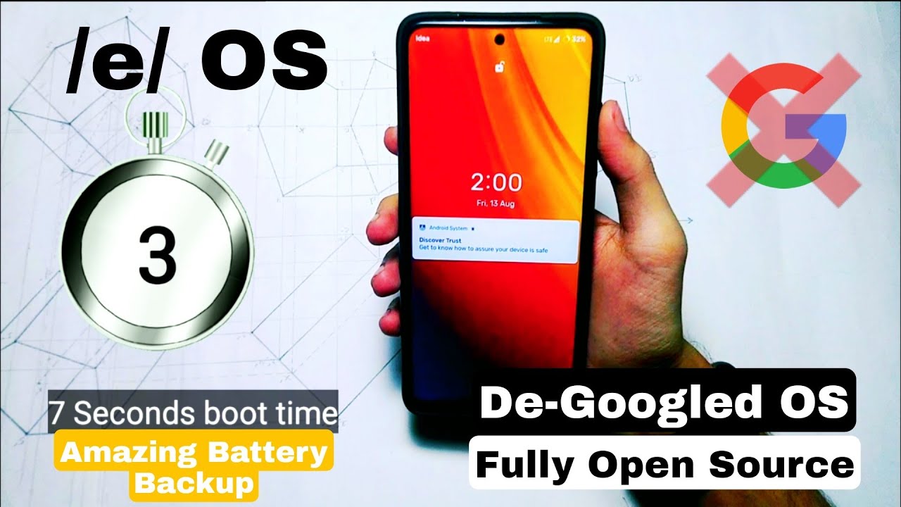 Weird but most safe and fastest rom with amazing battery life /e/ OS De-Googled | Boots in 7 seconds