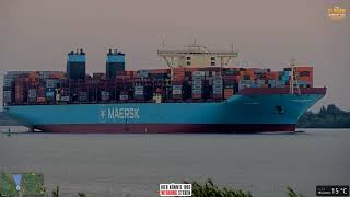 MAREN MAERSK (IMO 9632129) – 399 m Containerriese auf der Elbe Grauerort Elbcam 12.08.2025