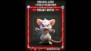 Horror Stream Alerts 🐭💀 | Freaky Mouse Twitch & OBS Pack #twitchoverlay #horrorgaming #mouse #anime