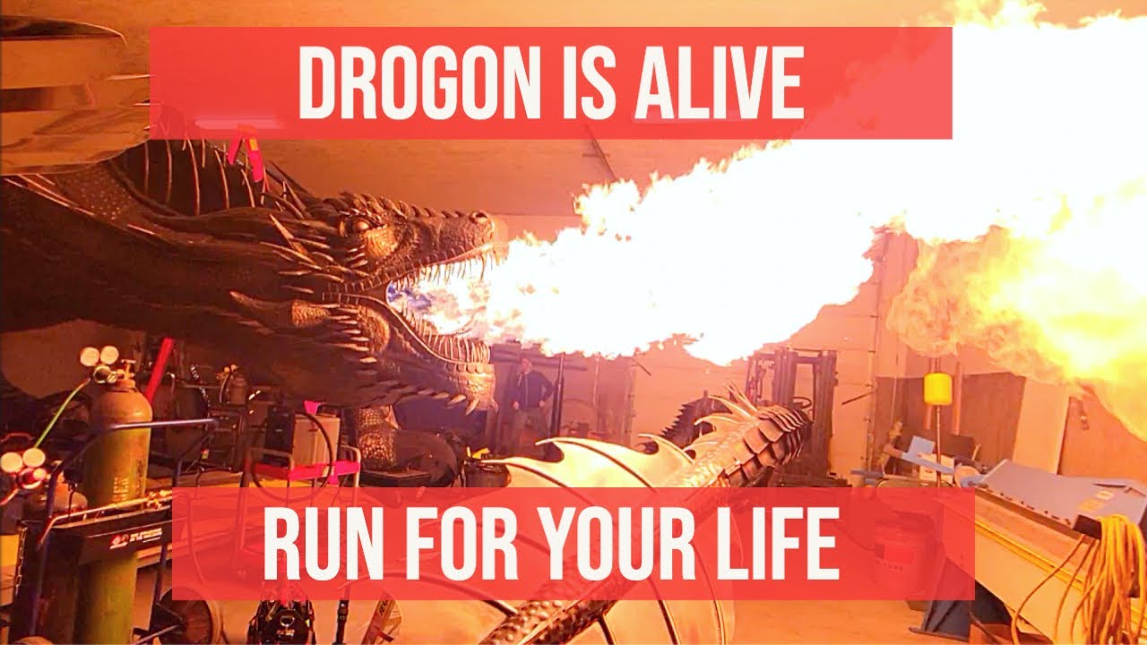 15,000 Pound Fire Breathing GOT Dragon Sculpture