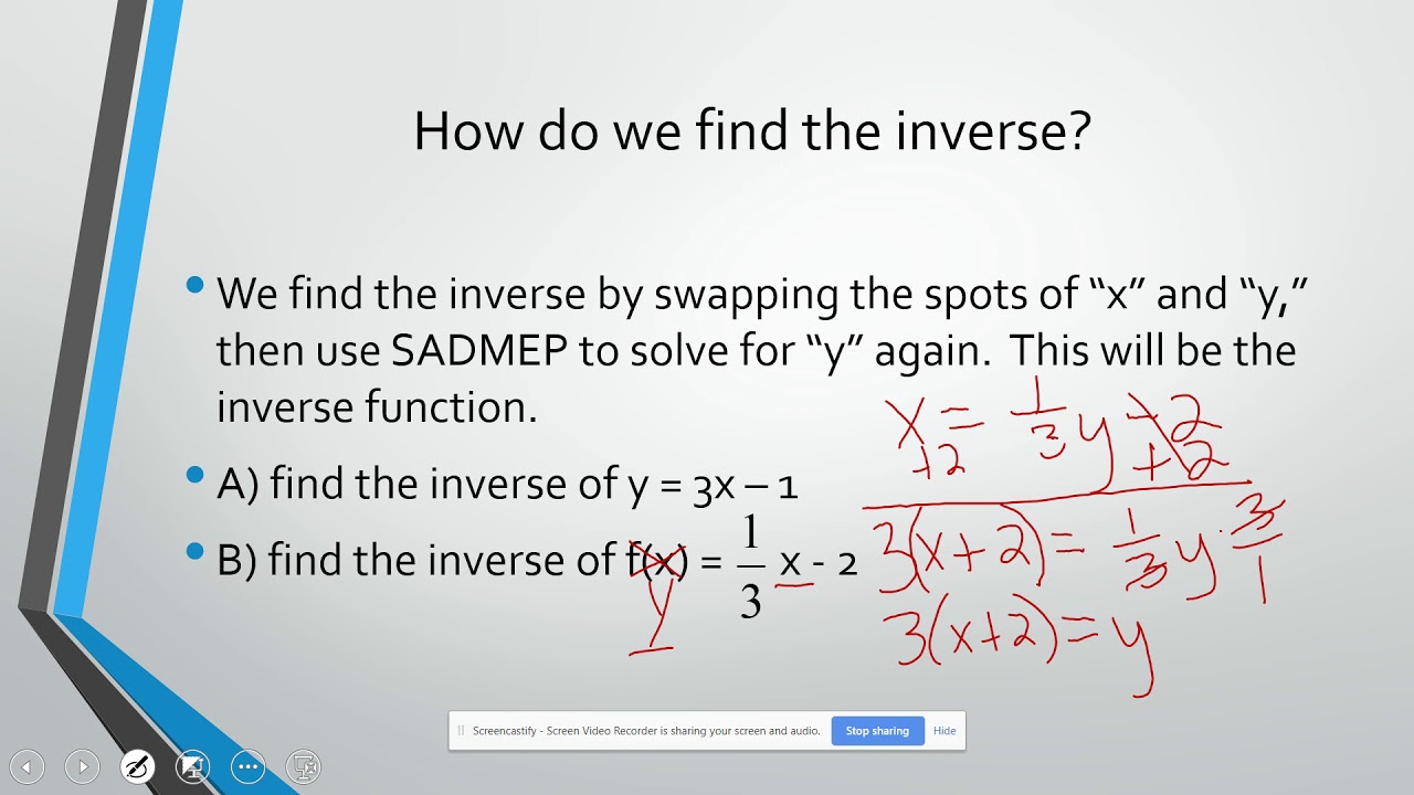 Note Inverse 5.6 Notes: Inverse Functions - YouTube