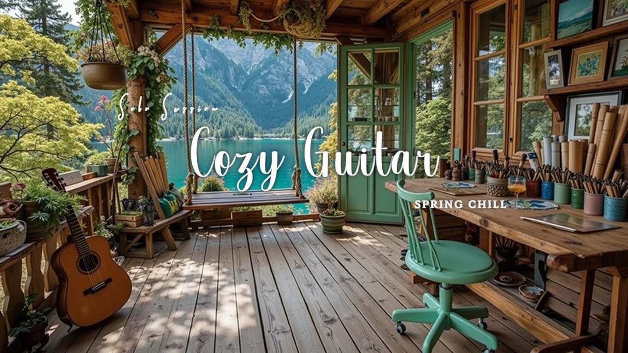 Спокойная Акустическая Гитара - Уютная Весенняя Сессия | Расслабление и Фокус с Мелодиями