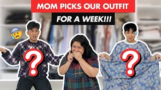 MOM PICKS OUR OUTFITS FOR A WEEK OMG!!