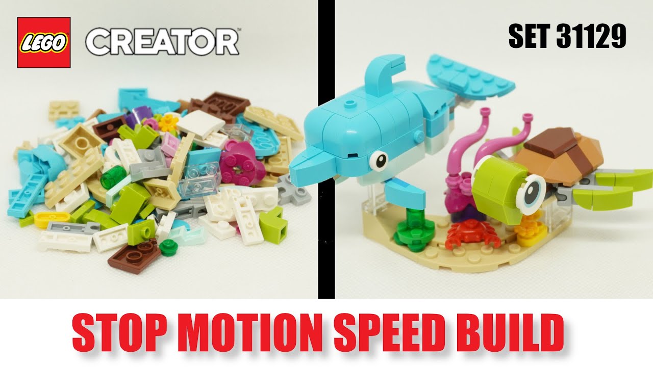 How to build LEGO® Creator 31128 | Dolphin and Turtle (2022) | Stop Motion Build