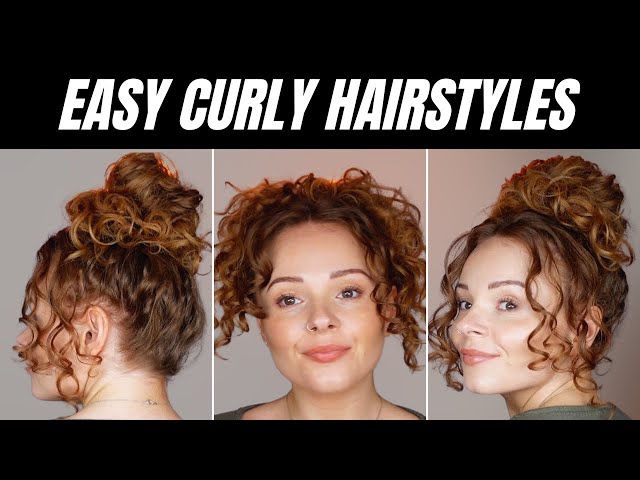 EASY Lazy Curly Hairstyles \\ How to Hide a BAD HAIR DAY - YouTube | Cute  curly hairstyles, Curly hair styles, Hair day