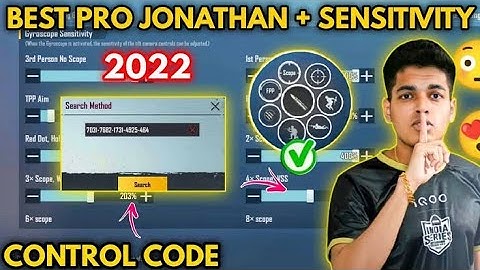 Jonathan New 2 Thumb Setup Breakdown With Hand cam | Control Code & Sensitivity of Jonathan gaming
